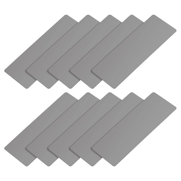 METALLIXITY Pack of 10 Blank Metal Cards (80 mm x