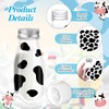 SiliFine 24 Set 7 oz Cow Themed Plastic Bottles with