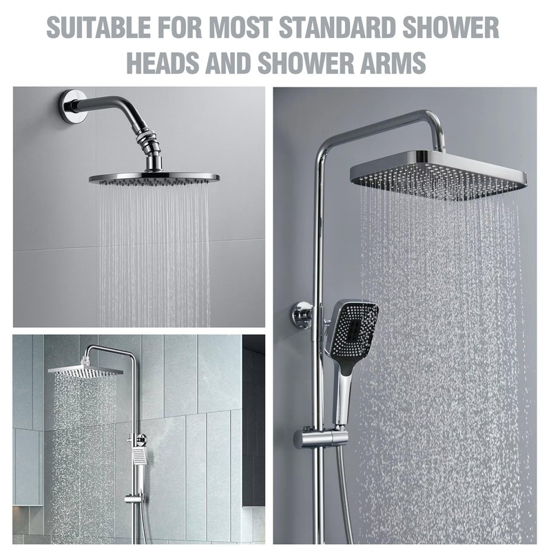 360° Universal Shower Hose Connector Shower Head Extension Shower Head