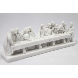 Vittoria Collection The Last Supper Jesus Italian Statue Sculpture Figurine Made in Italy Religious White