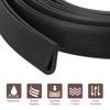 uxcell U Channel Edge Trim, 3.3ft Length Rubber Guard Seal