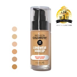 Revlon Color Stay Long Wear Makeup 180 Sand Beige Natural Skin Color SPF 15 PA++ Liquid Foundation for Normal and Mixed Skin 1.1 fl oz (30 ml)