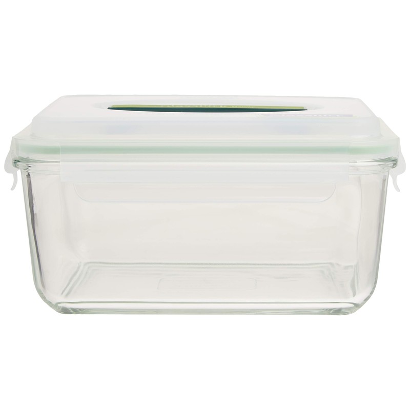 Glasslock 11.4-Cup Rectangle Handy Container,White