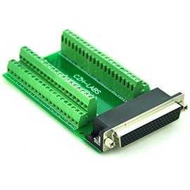 Electronics-Salon Slim Right Angle D'SUB DB78HD Female Header Breakout Board Module, Terminal Block DSUB Connector.