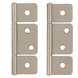 3 1/2" Flag Three Leaf Satin Nickel Hinge Bi-Fold & Shutter | Pack of 20 | Non-Mortise Cabinet Furniture Hardware | DL-H545-350SN (10)