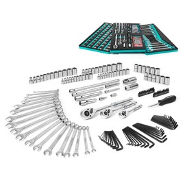 DURATECH 149PCS Mechanics Tool Set SAE/Metric Socket Ratchet Wrench Hex Key Set