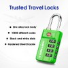 SURE LOCK TSA Approved 4-Digit Resettable Combination Luggage Locks with