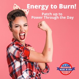 Red Energy & Endurance Patch - Natural Energy - USA Made - 30 Patches