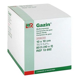 GAZIN Gauze Comp. 10 x 10 cm Sterile 12 Compartments 40 x 2 Pieces