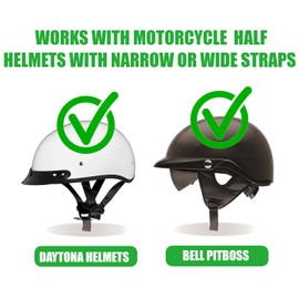 Half Helmet Speaker Pouch Speaker Pockets Ear Protection Pads | Professional installation of all Bluetooth Headsets and Corded Headsets | Proper Microphone Placement | Works with Narrow or Wide Straps