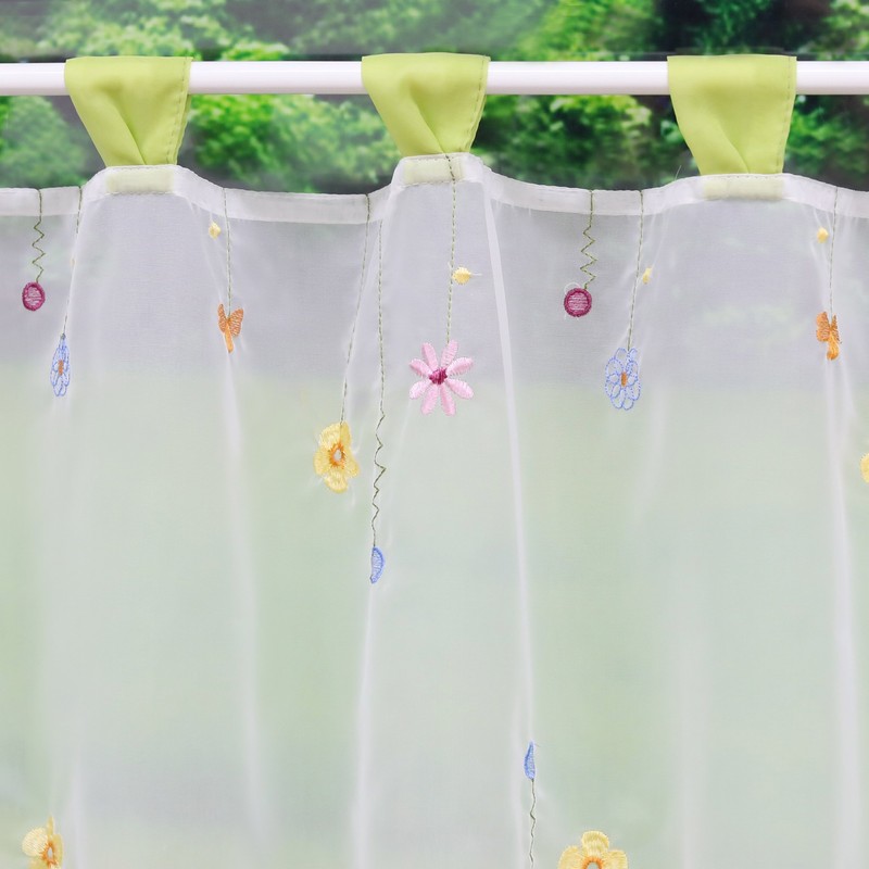 Joyswahl "Augusta" Voile Net Curtain, Transparent Bistro Curtain with Loops,