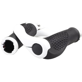 Handlebar Grips Bicycle, Ergonomic Bicycle Grips, Bicycle Grips Handlebar MTB Grips Non-Slip Rubber, City Bike, Road Bike for 22.2 mm E-Bike, Trekking Bike, Mountain Bike Grips (White)