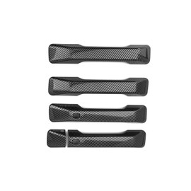 FUEISOF Door Handle Cover Trim Decoration for Hyundai Santa Fe MX5 2024 4-Piece Suitable for Touch Version (Carbon Fibre)