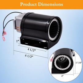 Criditpid Wood Stove Front Blower Motor for Avalon 99000137, Olympic & Rainier, Front Blower Fan for Lopi 99000123, Freedom, Answer & Revere. (Left Side)