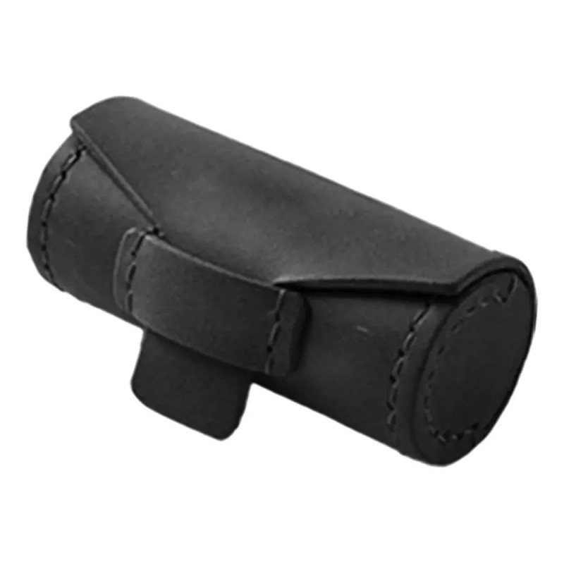 Mini Bolso De Cuero Para Lápiz Labial, Compacto, Negro