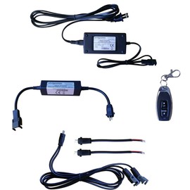 WindyNation Linear Actuator or DC Motor Power Supply + DPDT Wireless Remote Control Switch + Double Adapter Cable
