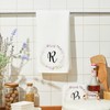 Ouksma 3 Pcs Monogrammed Kitchen Towels Initial Hand Towels Lavender