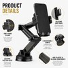 Long-Arm Car Phone Holder with Suction Cup – 16.9-Inch Adjustable