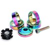 JMFahrrad Bicycle Headset Spacers 1-1/8 inch Rainbow Anodized