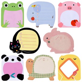 Children's Sticky Notes, Pack of 24 Funny Sticky Notes, Small Sticky Notes, Animal Design, Animal Shaped Sticky Note Pad, Party Bags, Children's Birthday, Small Gifts for School Class, Office