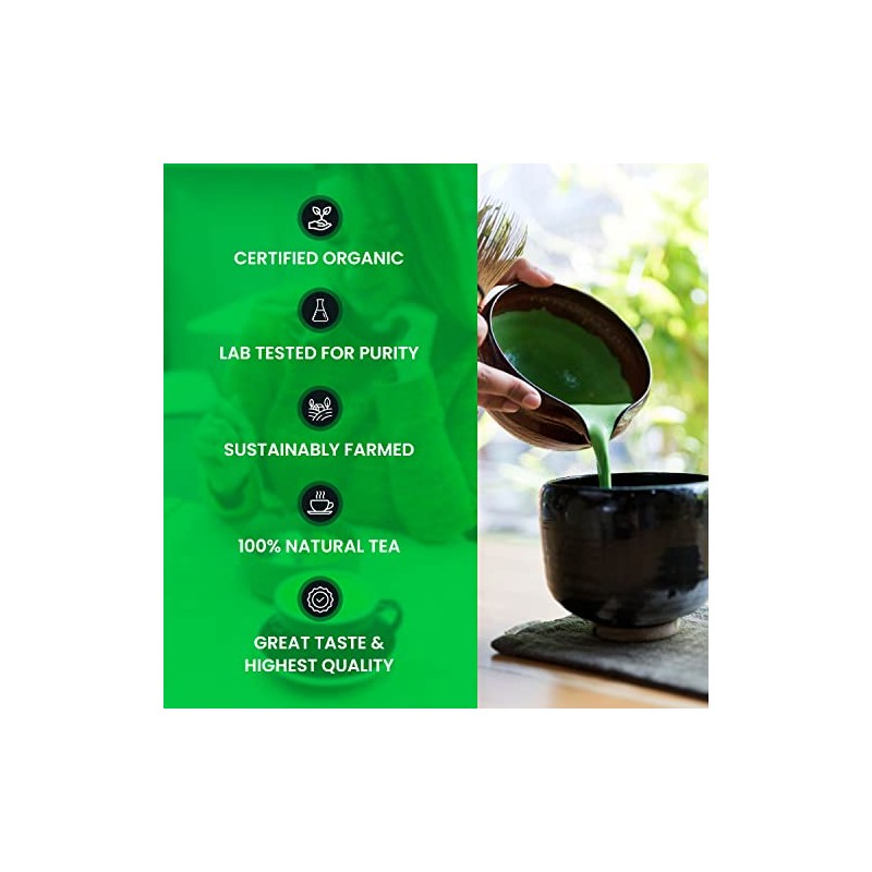 PANATEA Matcha puro de grado culinario de primera calidad, 1