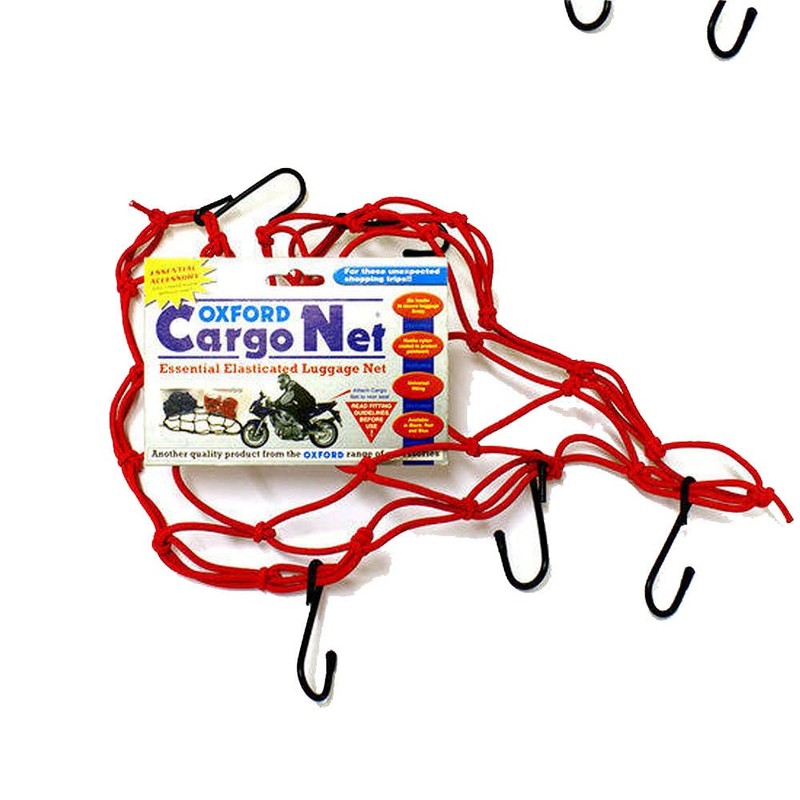 OXFORD Cargo Net – Motorcycle Luggage Net – Red