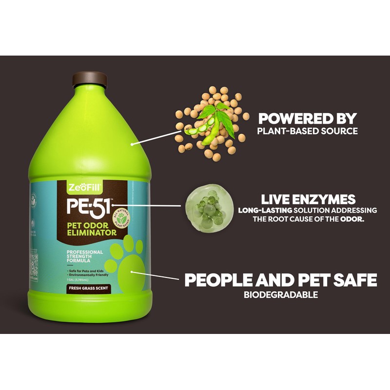 ZEOFILL PE-51 Pet Urine Odor Eliminator - Professional Pet Urine