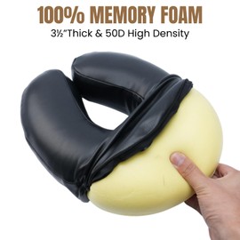 Massage Face Cradle with Cushion Massage Table Headrest, Fit Most Massage Table, Memory Foam, Adjustable (Aluminum Frame)