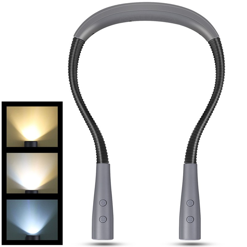 Neck Light Color Brightness Adjustable Eye Friendly Rechargeable Reading Light
