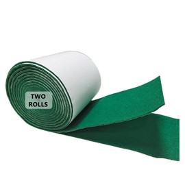 Jtnohx 2 Rolls Self Adhesive Felt Fabric, 4" x 98.4" Soft Sticky Felt Strips, Fabric Tape with Adhesive Backing for Art & Crafts and Furniture (Green)