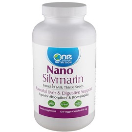 One Planet Nutrition Nano Particle Size Silymarin Capsules 250 mg (120 Count) - Nano Particle Size Milk Thistle Extract for Superior Absorption - Supports Detoxification - Non GMO, Vegan, Gluten Free