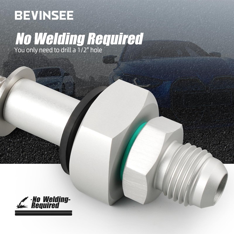 Bevinsee 6AN Universal Fuel Tank Return Line Fitting Bung Kit