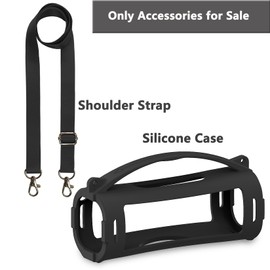 Silicone Cover Case for Sony ULT Field 1 Elextronics Ultra Portable Wireless Bluetooth Speaker, Protective Stand Holder for Sony ULT Field 1 Speaker Accessories (Case only) (Black)