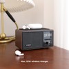 mooas Retro Bluetooth Radio Speaker, Wireless Charging Desk Clock, Bedside