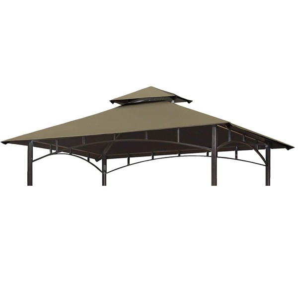 Eurmax USA High Performance Grill Gazebo Canopy Replacement Cover 5x8 BBQ Gazebo Shelter Top（Cocoa）