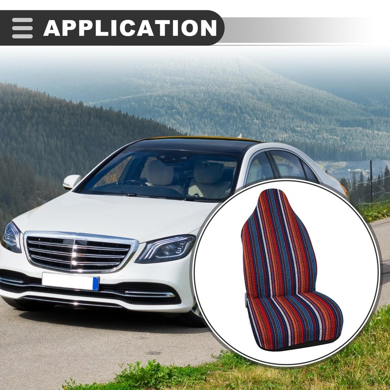 Motoforti Universal Car SUV Automotive Front Bucket Seat Cover, Polyester,