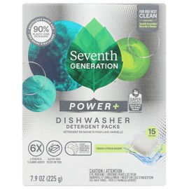 SEVENTH GENERATION Power Plus Auto Dish Detergent 15 Count, 7.9 OZ
