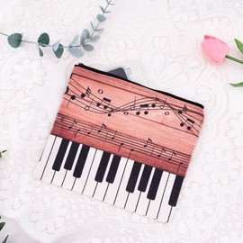 Piano Keys Music bag for Women Pianists Travel Toiletry Pouch Organizer for Musicians Music Note Makeup Bag for Teacher Musical Cosmetic Bags