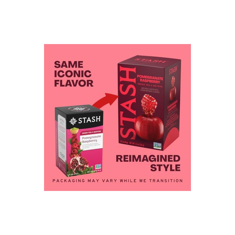 Stash Tea Pomegranate Raspberry & Matcha Green Tea - 108