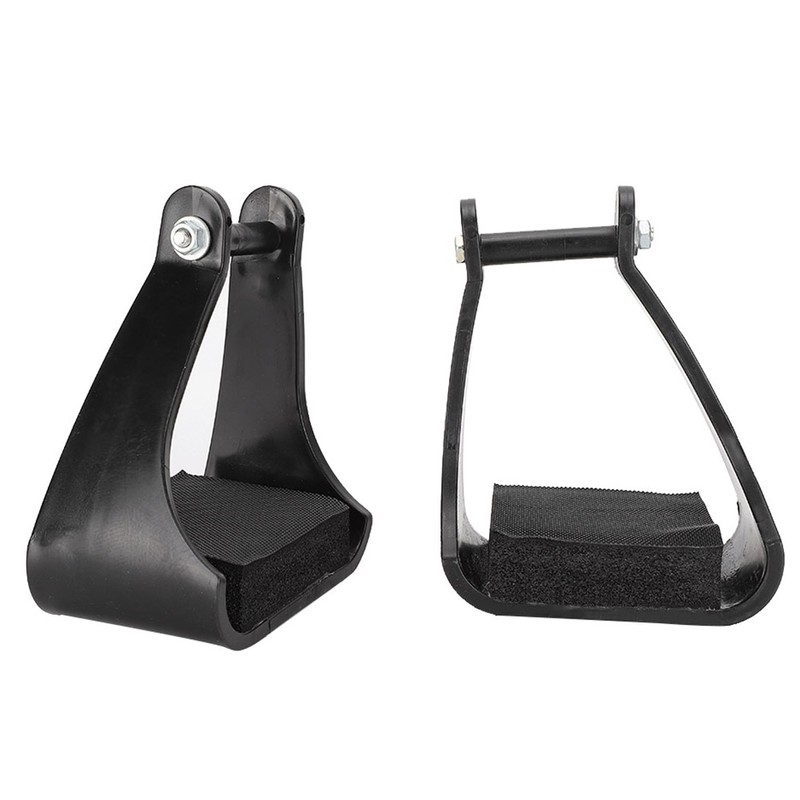 POM Plastic Stirrups Western Horse Riding Safety Saddle Trail Black