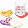 Baker Ross Heart Ceramic Coasters - Box of 6, Valentine