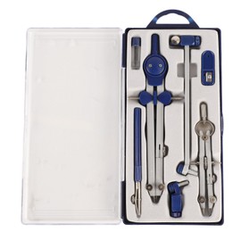 Compass Geometry Set Extensible Zinc Alloy Shatterproof Box Packed Durable Math Compass Set for Office School Drawing