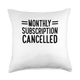 Hysterectomy Recovery Uterus Monthly Subscription Cancelled Throw Pillow