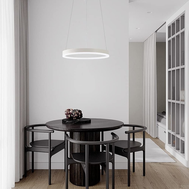 STARRYOL Modern Pendant Light LED Pendant Light Adjustable White 20