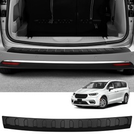 YOJOJOCO Rear Bumper Protector Compatible with Chrysler Pacifica 2017-2025 Accessories Matte Black ABS Material Rear Bumper Guard Trunk Sill Protector（Exterior）