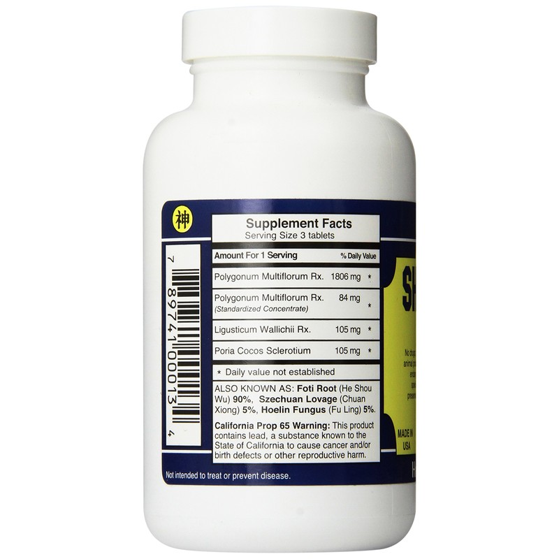 Dr. Shen's Shou Wu Pill (200 Tablets - one Month