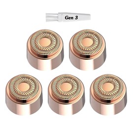 Generation 3 Replacement Heads for New Version Flawless Finishing Touch Facial Hair Remover, 5 Pack