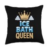 Funny Ice Bath Queen Ice Swimming Cold Plunge Enthusiast Throw