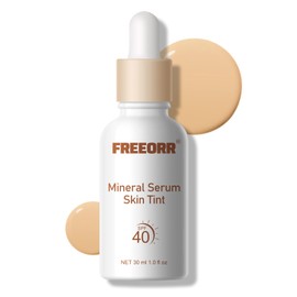 KYDA Skin Tint with SPF 40, Tinted Mineral Sunscreen Serum with Zinc Oxide,Tinted SPF Serum Foundation,Long Lasting Buildable Coverage like Foundation-1 Fl Oz, Light Beige