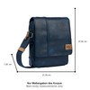 camel active Mens Laos Blue Flap Bag, blue
